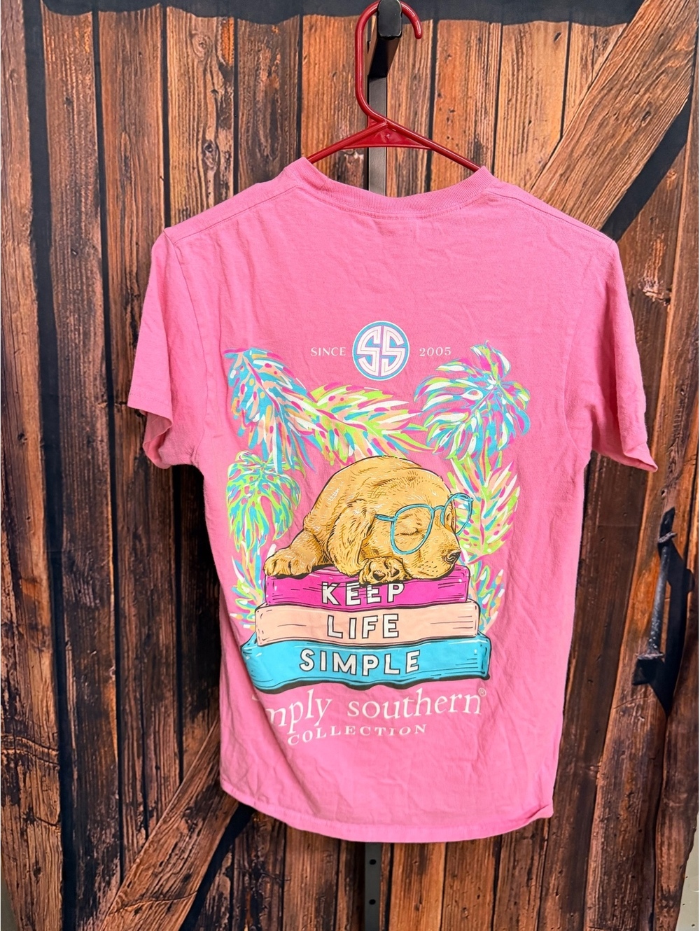 Simply Southern Pink Graphic T-Shirt Small Cotton